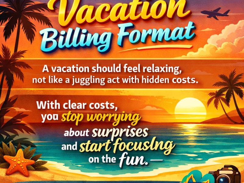 vacation billing format